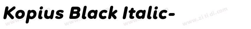 Kopius Black Italic字体转换